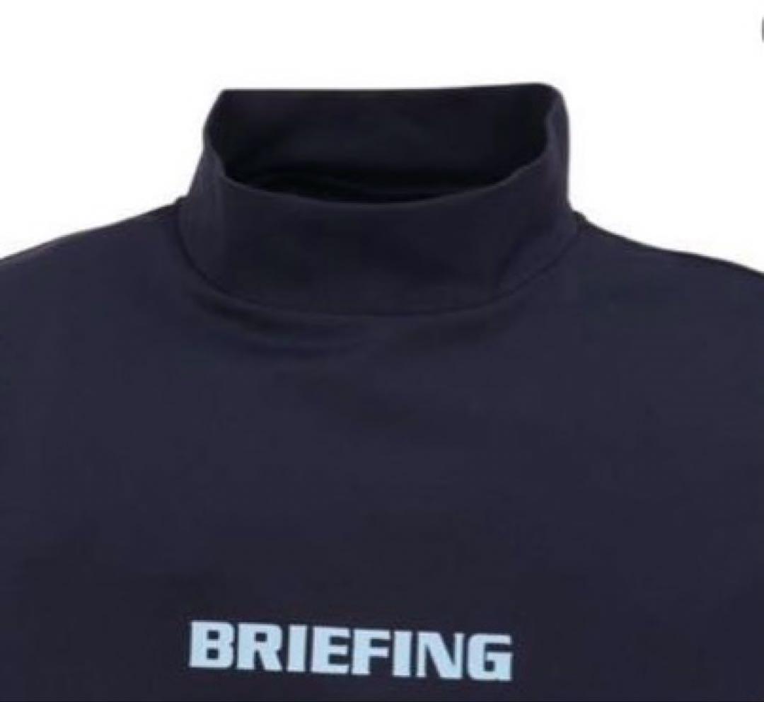 新品未使用 BRIEFING GOLF半袖ハイネックシャツ紺Mサイズ