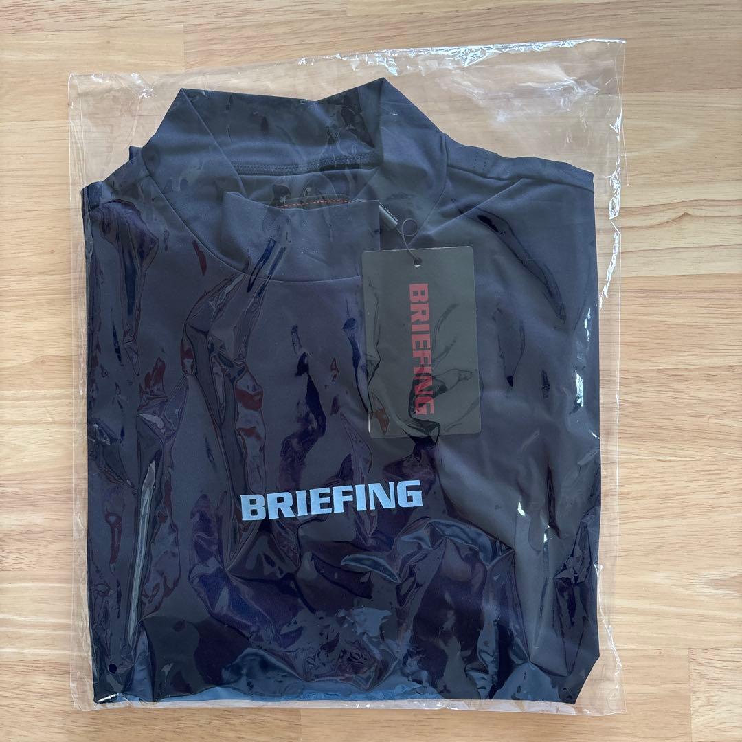 新品未使用 BRIEFING GOLF半袖ハイネックシャツ紺Mサイズ