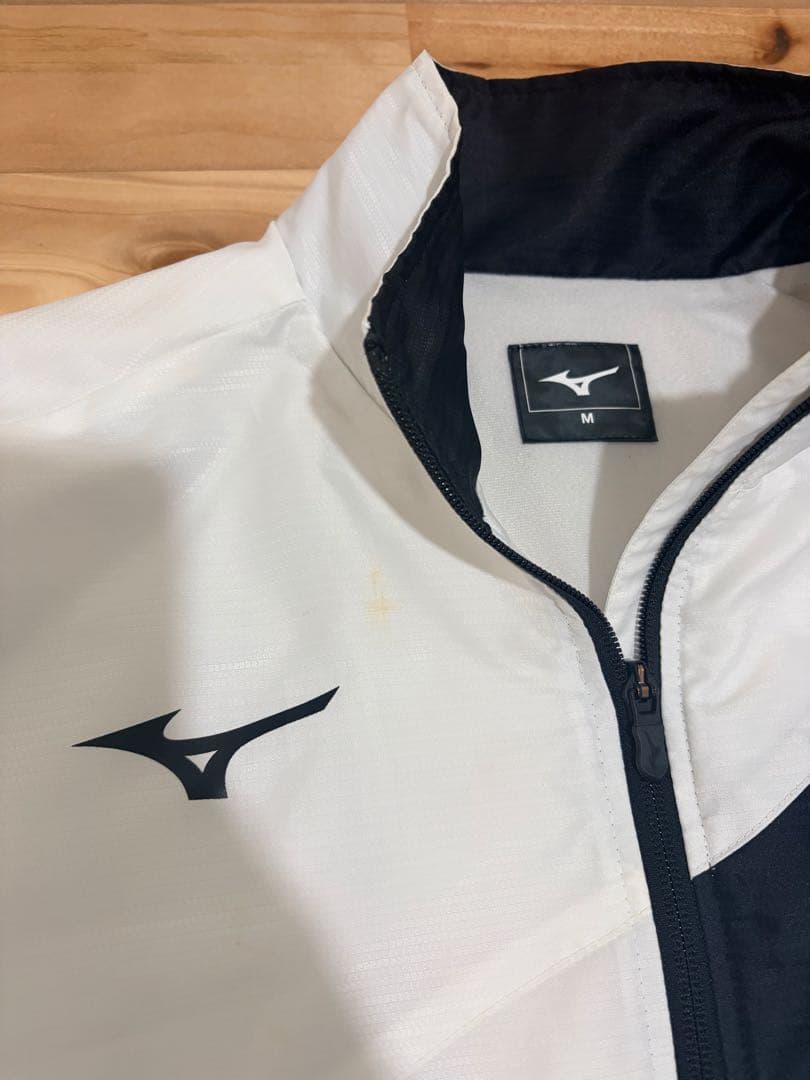 Mizuno ウィンドブレーカーホワイト ブラック M