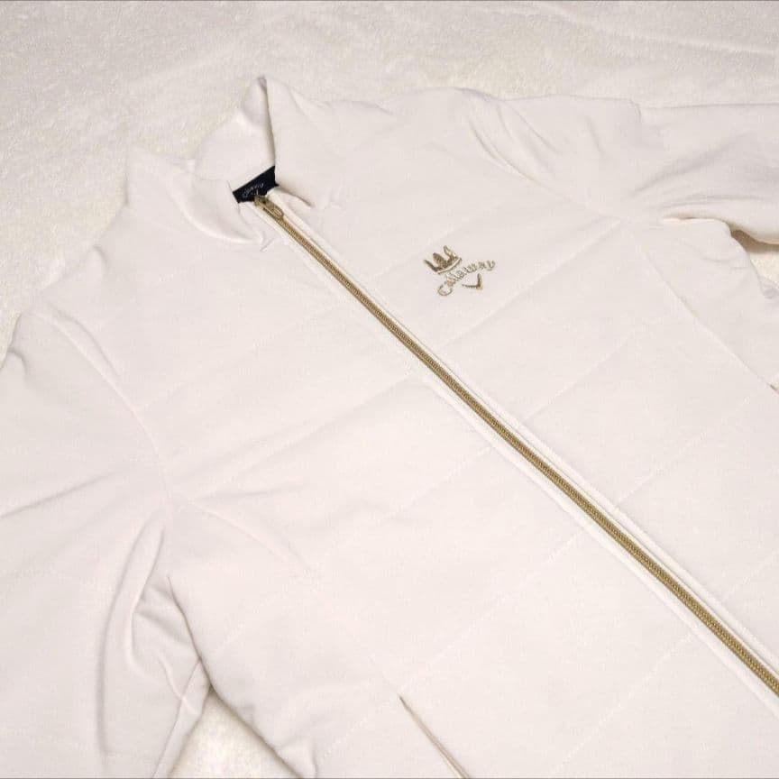河本結プロ♡Callaway 裾フリル付き ジャケット Lサイズ 美品♡防寒