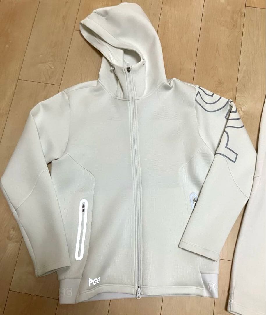 【美品】パーリーゲイツ　PGG セットアップ　セット　パーカー　ゴルフ　白