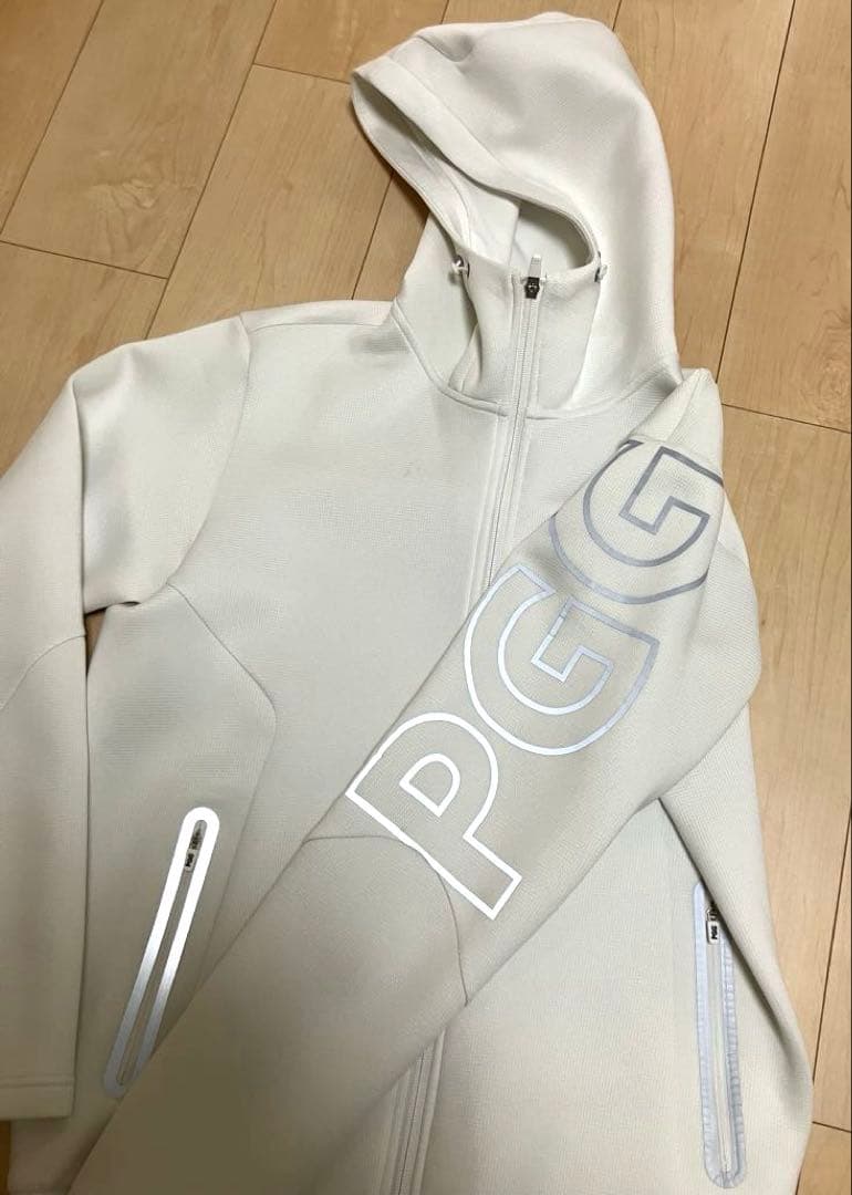 【美品】パーリーゲイツ　PGG セットアップ　セット　パーカー　ゴルフ　白