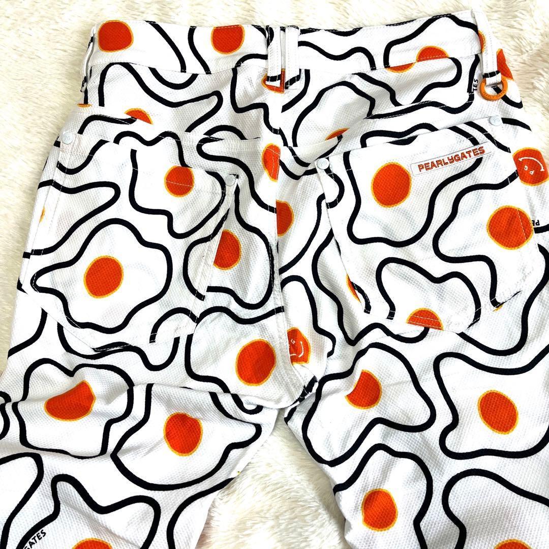 PEARLY GATES GOLF パンツ 目玉焼柄 白 人気 レディース S