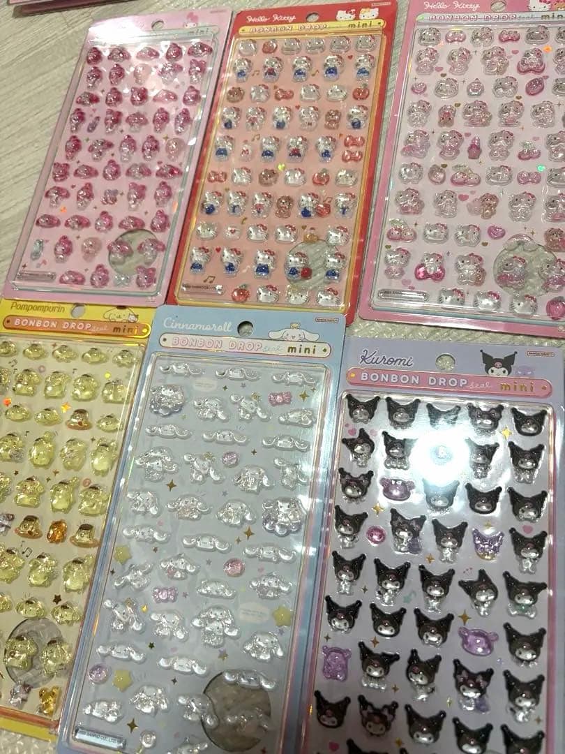 【正規品】サンリオ ボンボンドロップシール ミニ 6点セット
