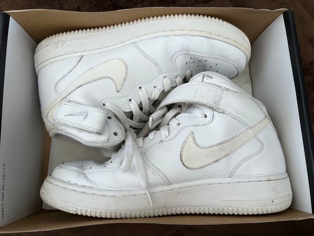 NIKE AIR FORCE1エアフォース1 ミッド　ホワイト　値下げあり
