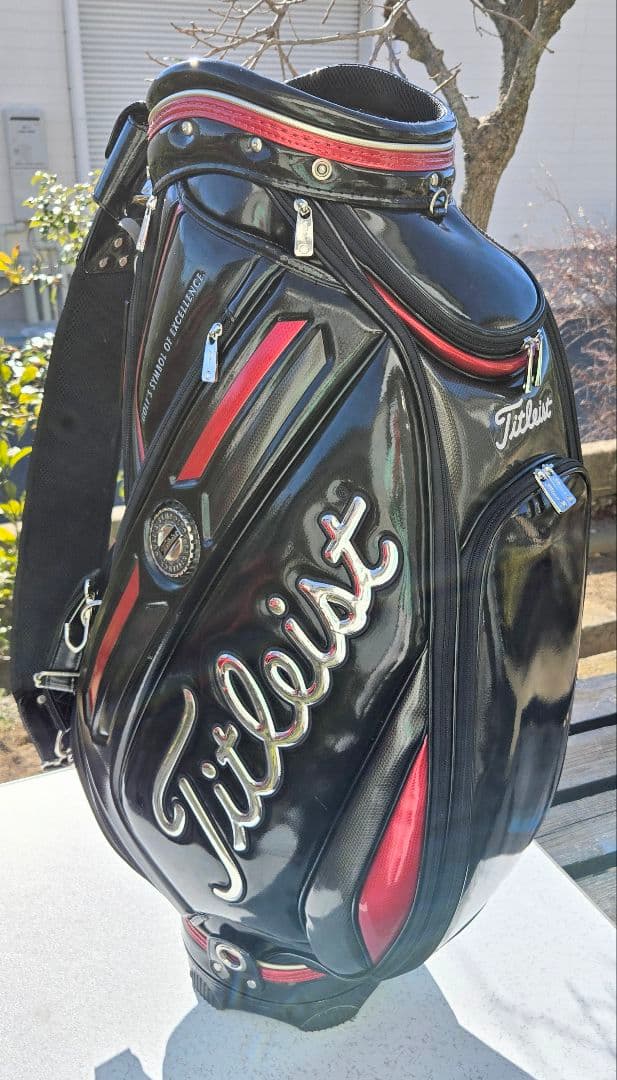 Titleist 9.5型3点式エナメルキャディバッグ&3点ヘッドカバーセット