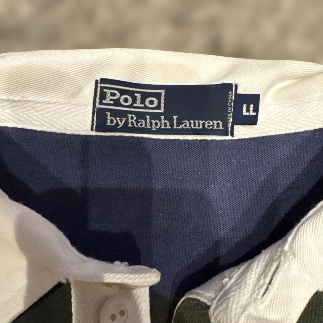 Polo by Ralph Lauren ラガーシャツ LL ネイビー/グリーン