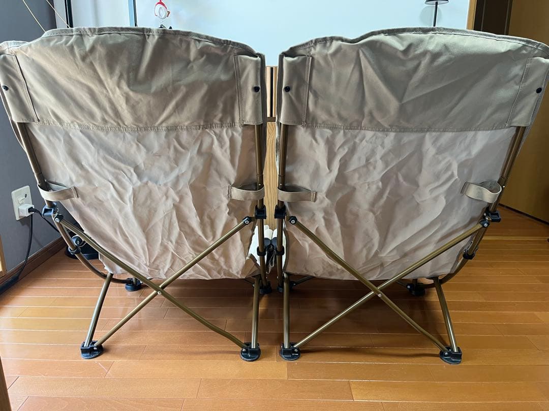 ロゴス　ポータブルあぐらチェア　2脚セット　カバー付き