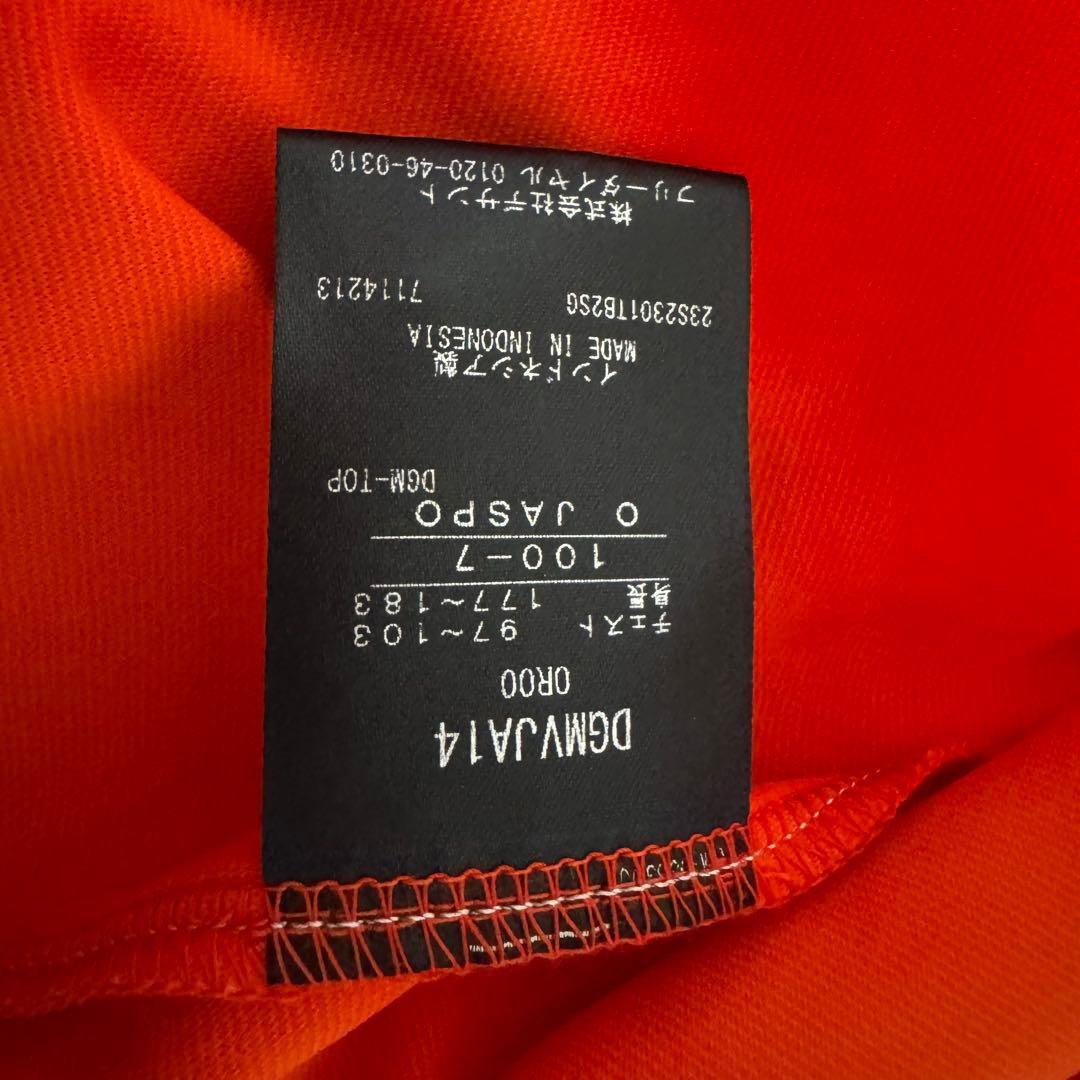 DESCENTE GOLF デサントゴルフ ロゴ ポロシャツ 半袖 オレンジ O