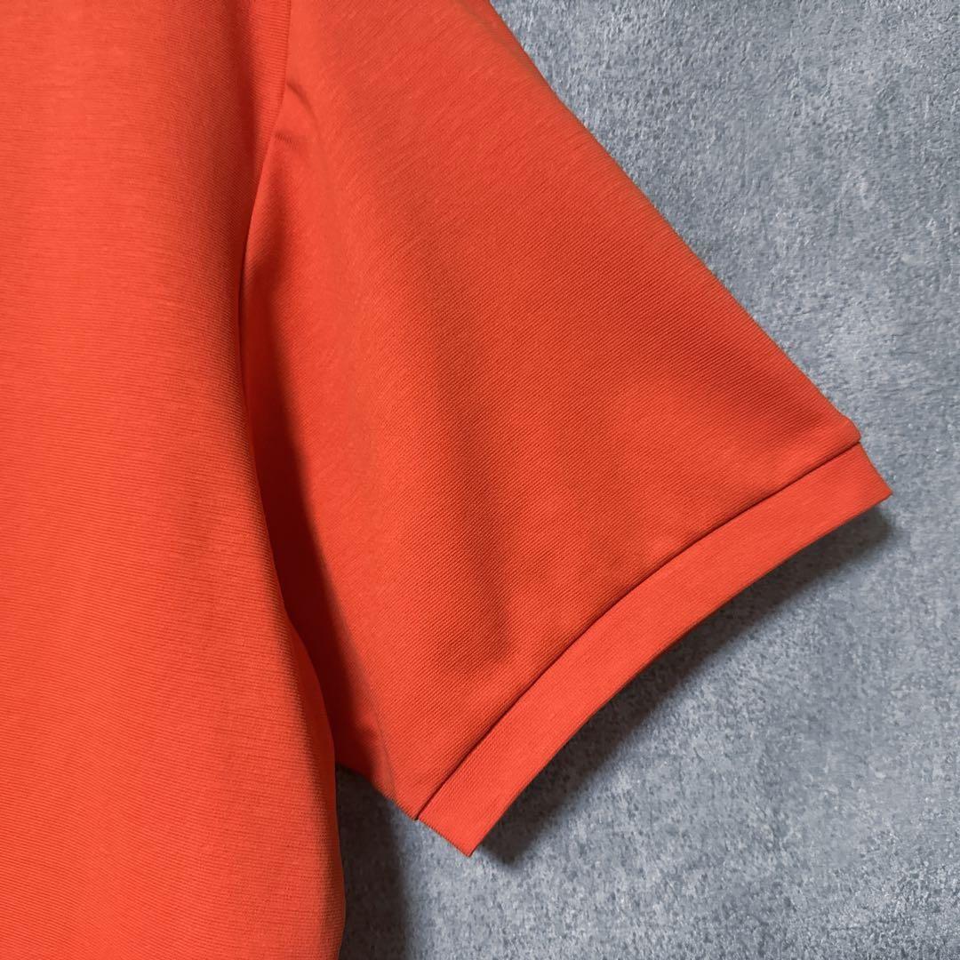 DESCENTE GOLF デサントゴルフ ロゴ ポロシャツ 半袖 オレンジ O