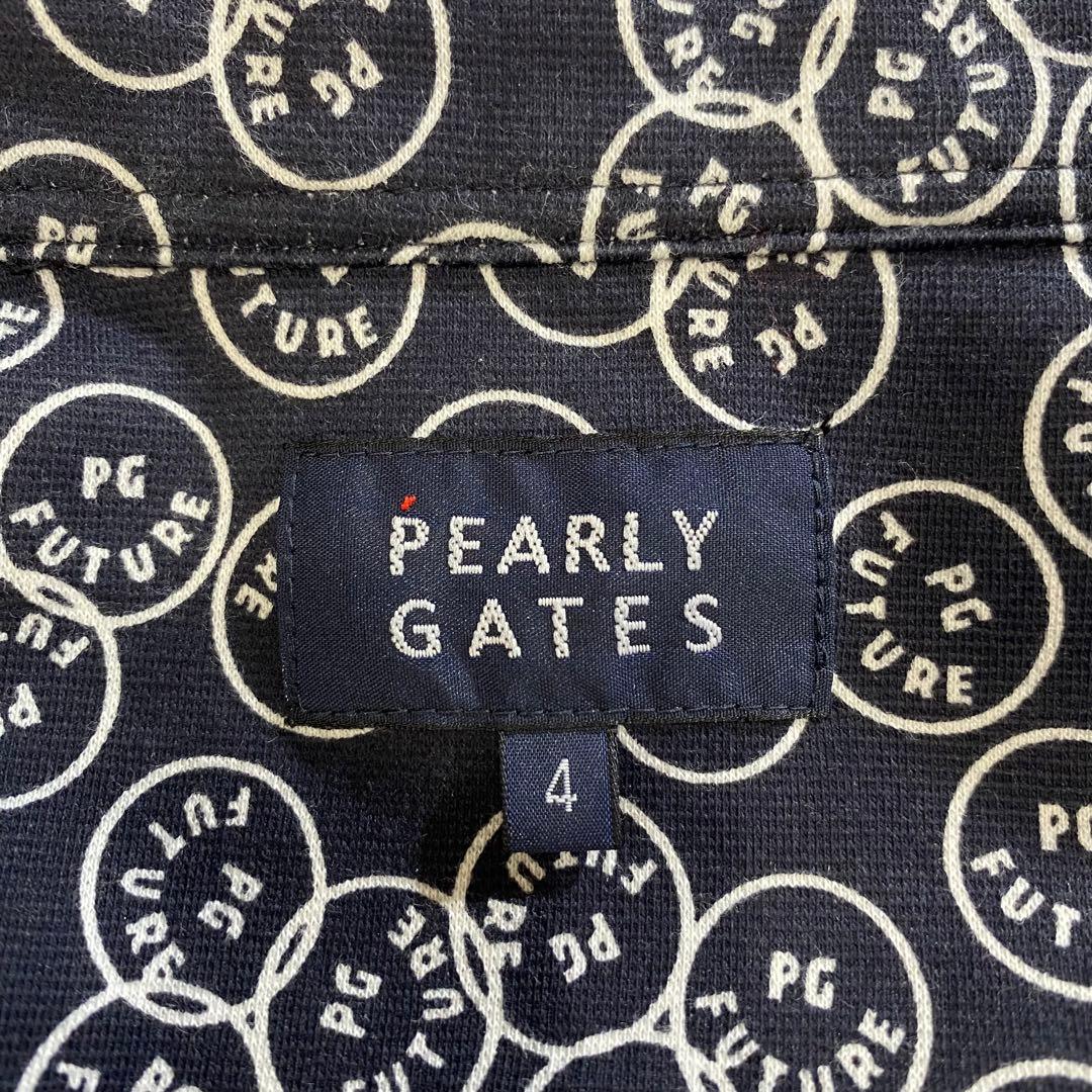 PEARLY GATES パーリーゲイツ プルオーバー シャツ 長袖 ポロ 総柄