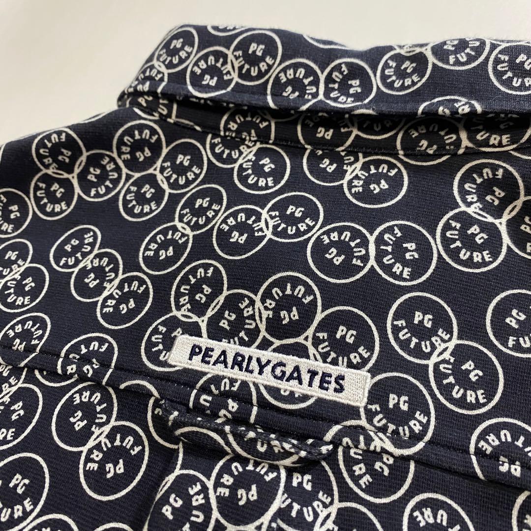 PEARLY GATES パーリーゲイツ プルオーバー シャツ 長袖 ポロ 総柄