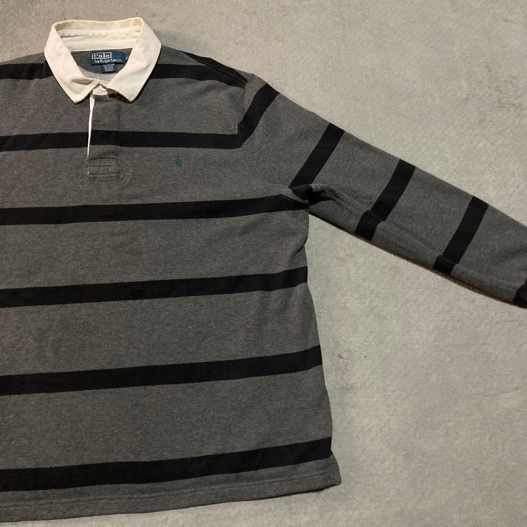 PolobyRalphLauren RugbyShirt 刺繍 90s XXL