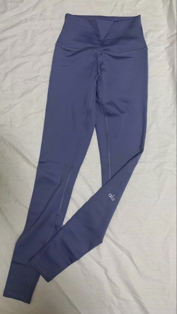 alo YOGA ハイウエストレギンス パープル系 XXS アローヨガ