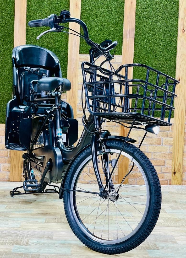 値上直前 ブラック 最高峰バビー ヤマハ 子供乗せ電動アシスト自転車 H3761
