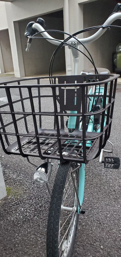 電動アシスト自転車Vivi SL20 20インチミント前カゴ付 保証書あり 美品