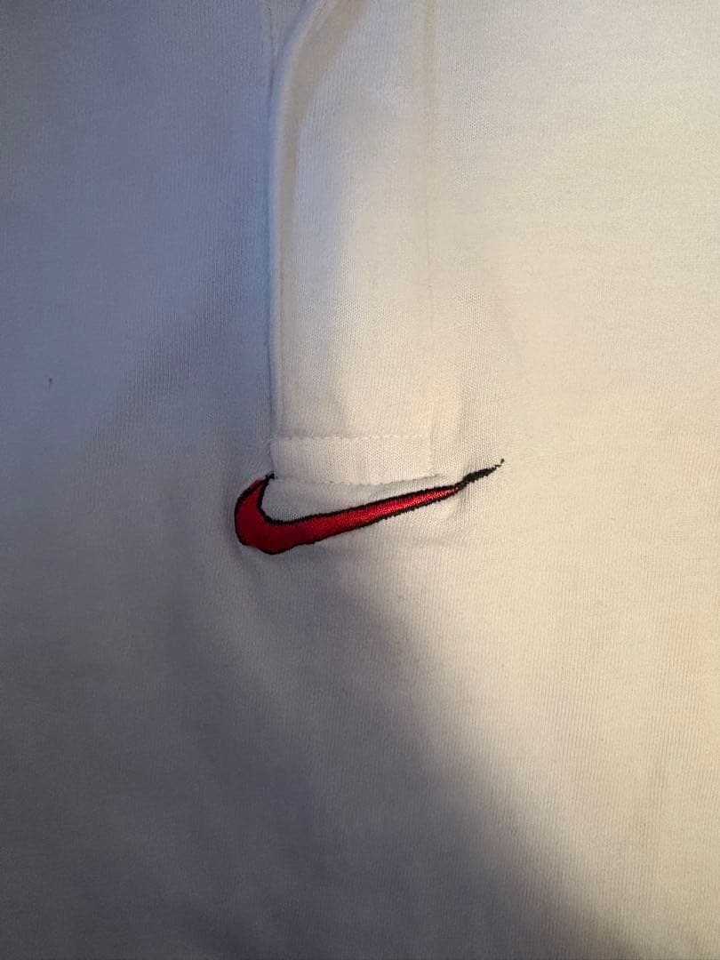 NIKE GOLF ハーフジップ 半袖シャツ センターロゴ L 切替 古着