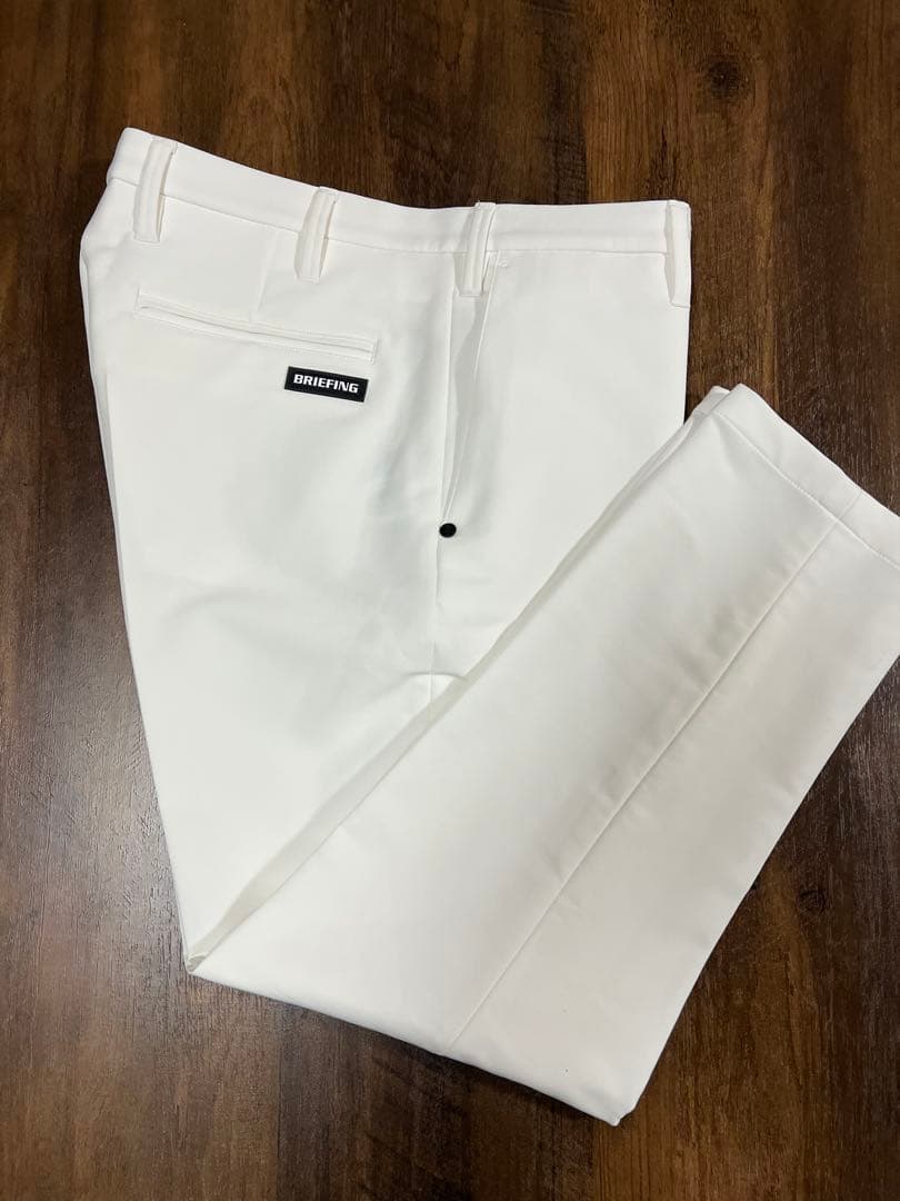 【美品】ブリーフィング　ストレッチロングパンツ　L ホワイト
