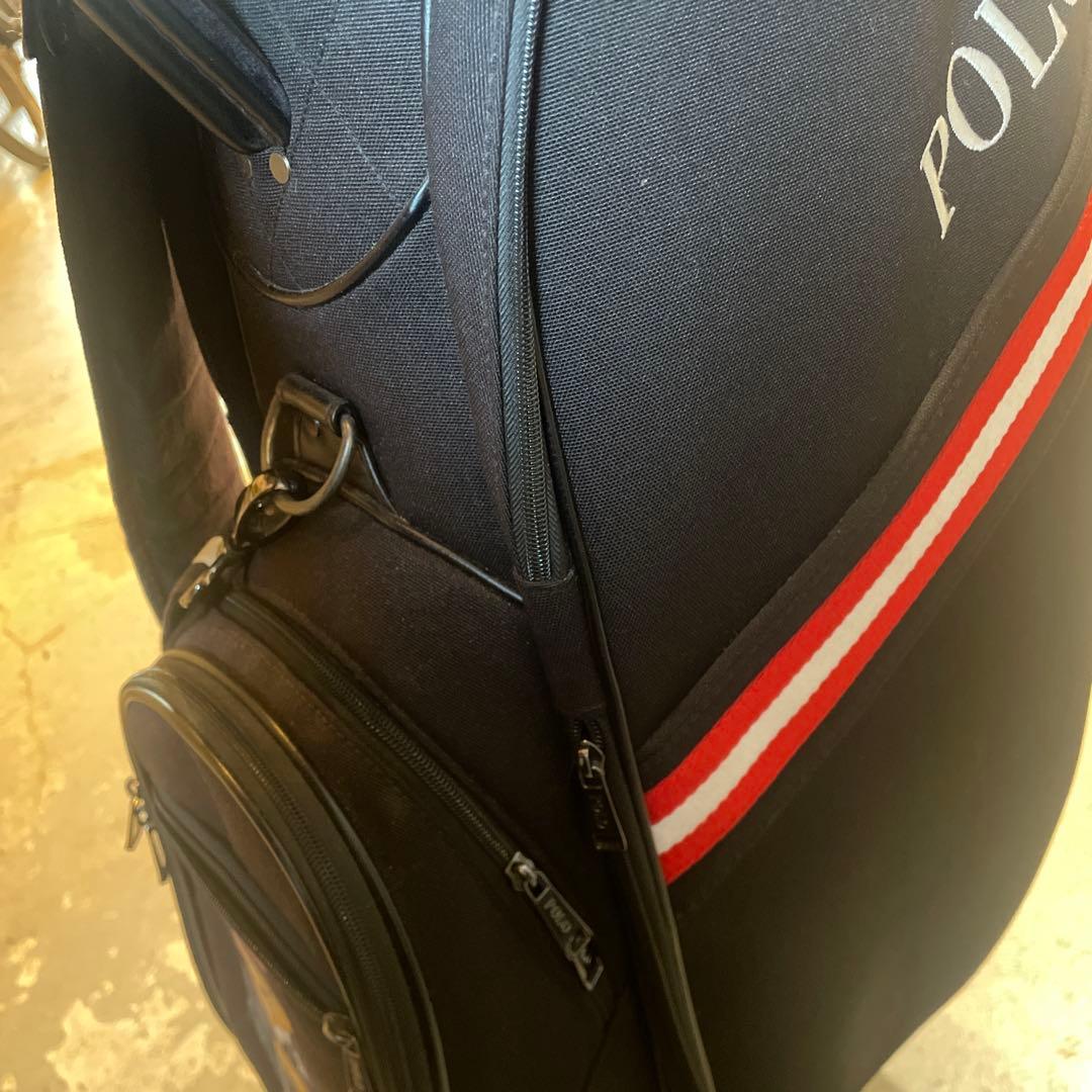 ポロベアキャディバッグ(ブラック×レッド) polo golf