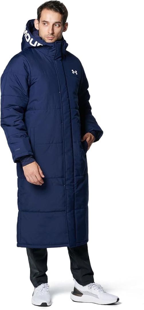 UNDER ARMOUR UA BIG LOGO LONG COAT ネイビー