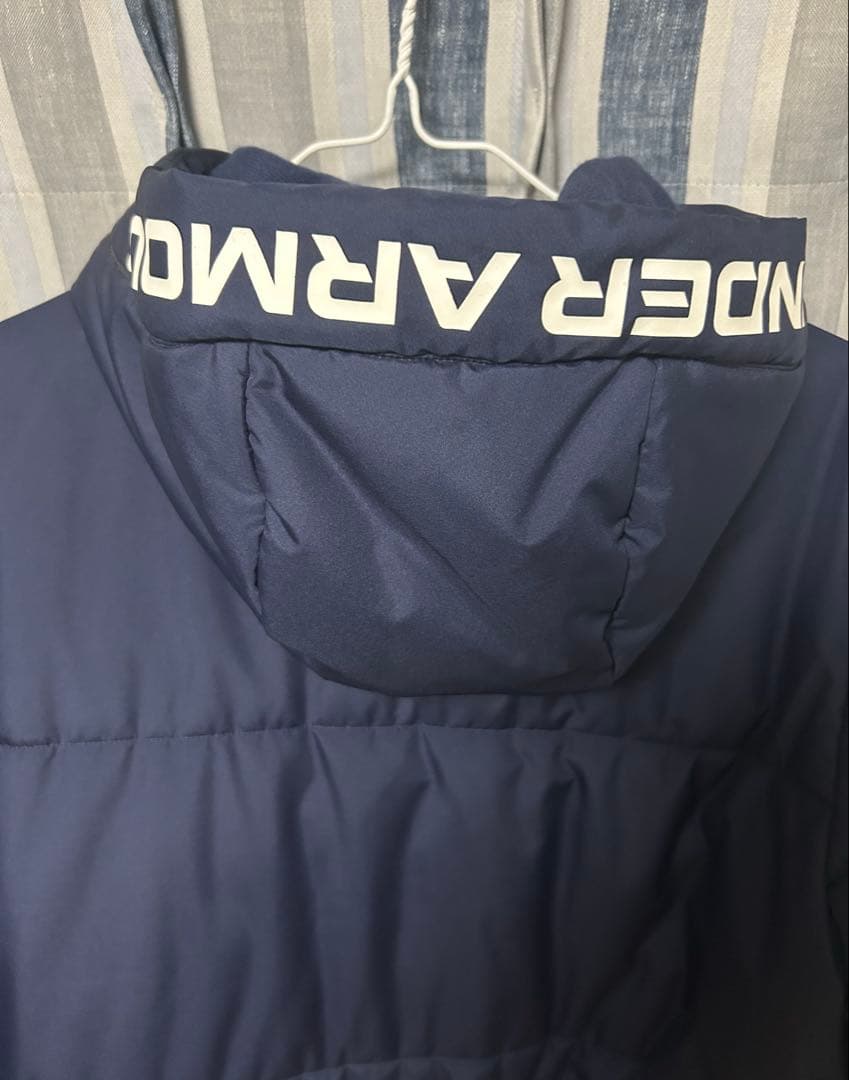 UNDER ARMOUR UA BIG LOGO LONG COAT ネイビー