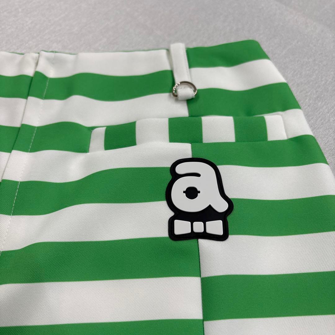 38 ARCHIVIO グリーン　切替ボーダースカート
