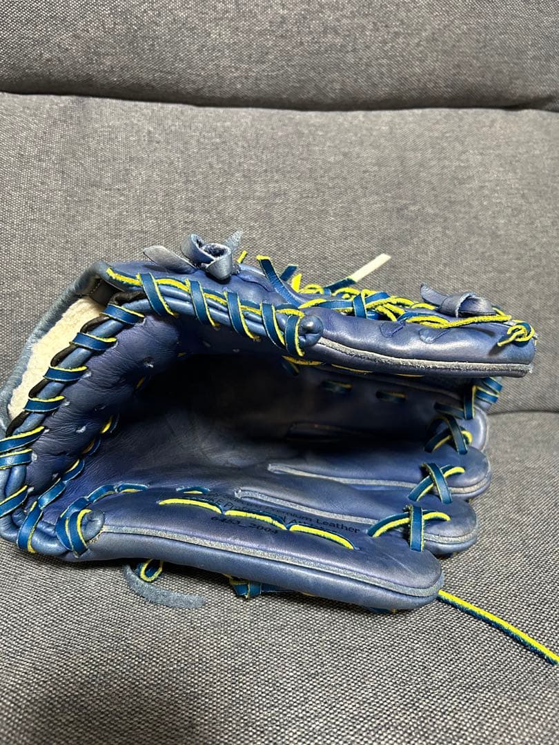 NIKE 硬式グローブ 青 nike pro 2005 激レア 紐交換 中古