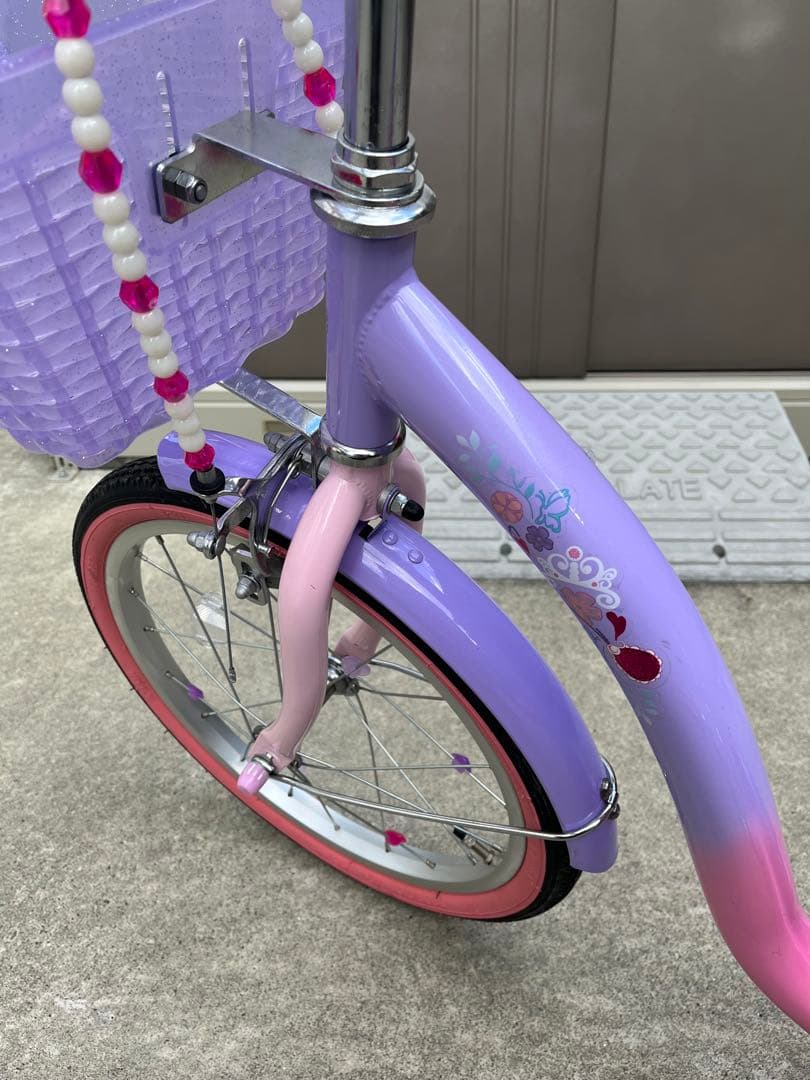 子供用自転車 18インチ　紫色 プリンセスソフィア　(ソフィアヘルメットセット)
