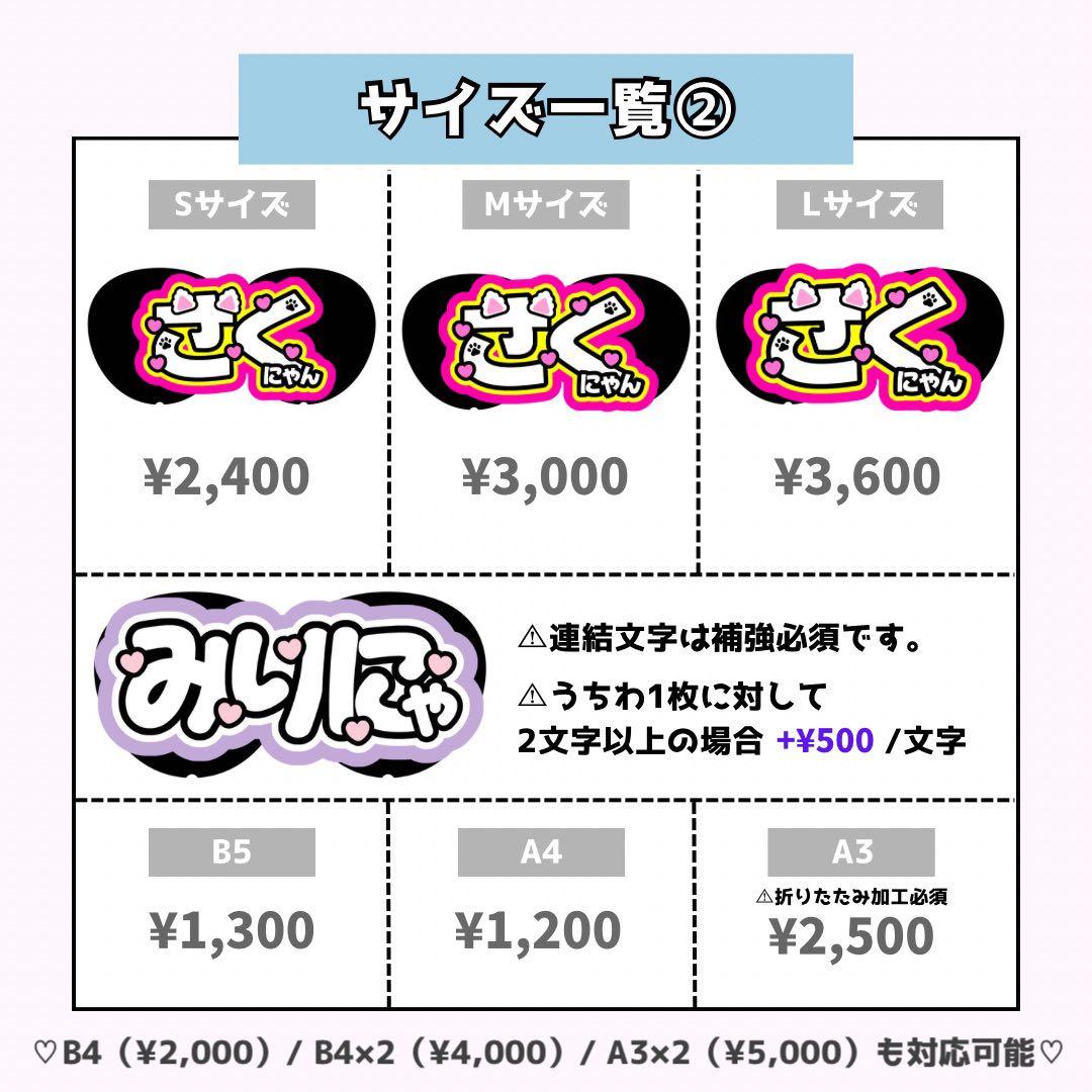 a❤︎ページ♡うちわ文字 ネームボード 連結文字 オーダー