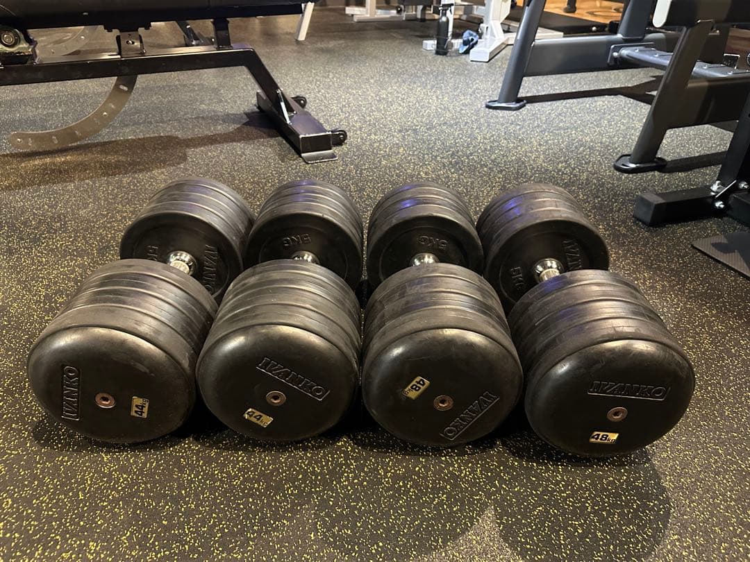 ゴム製ダンベルセット　イヴァンコ　IVANKO 44kg 48kg セット売り