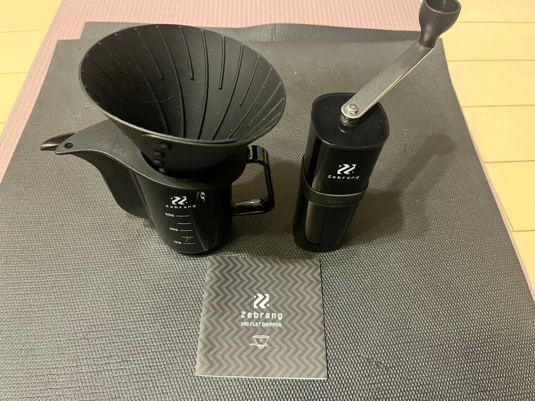 Zebrang 手挽きコーヒーミルセット V60ドリッパーソロキャンプ1-2杯用