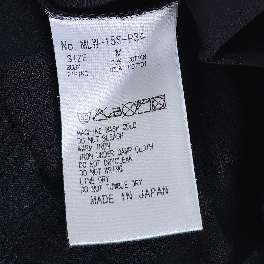 MARK & LONA 黒 ポロシャツ 綿100% 日本製 ゴルフ 半袖 M