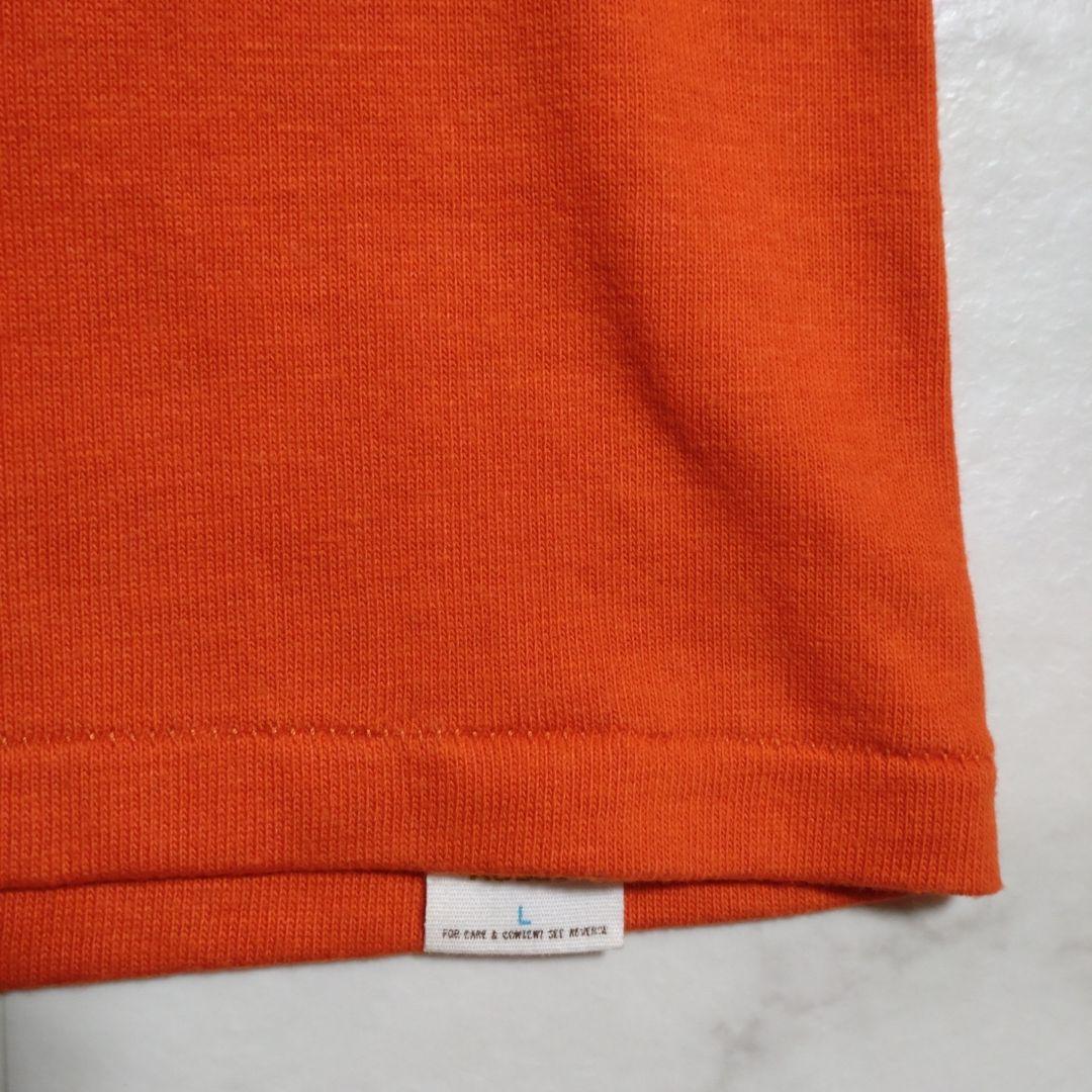 Russell Athletic 金タグ フットボールTシャツ オレンジ