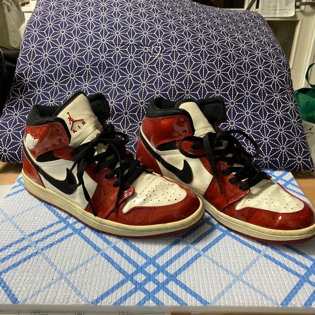 Air Jordan バスケットボールシューズ 赤/クリーム ハイカット