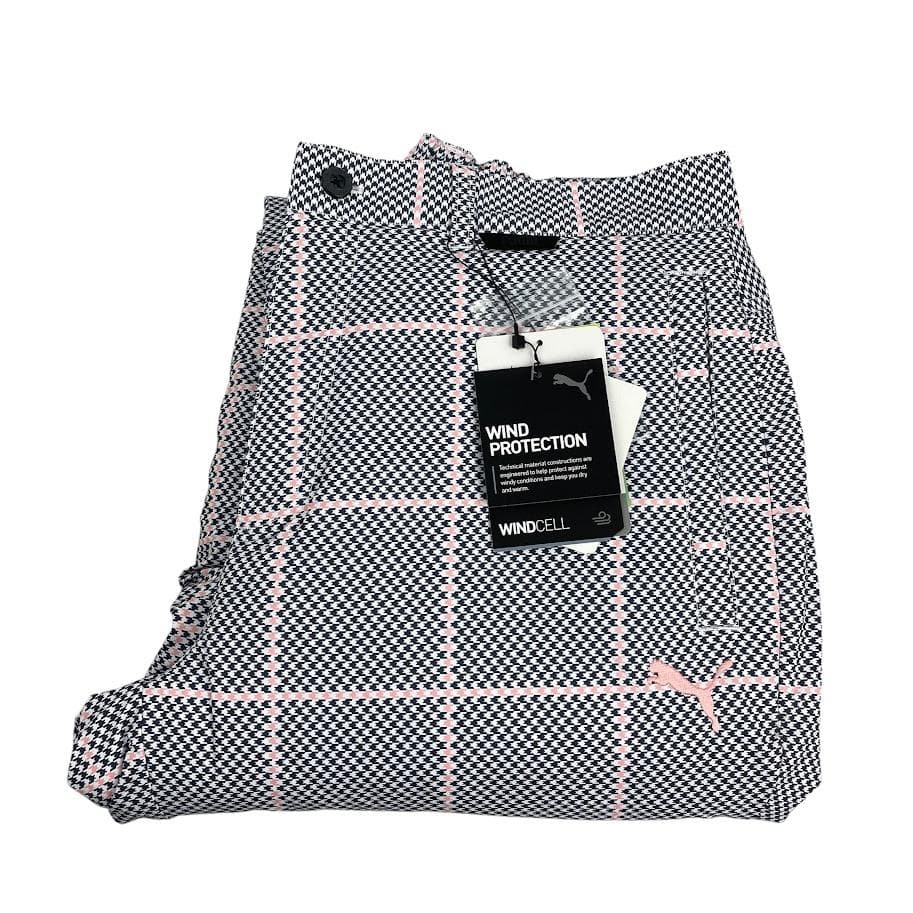 新品●PUMA ゴルフ●秋・冬 中綿テーパードパンツ 千鳥格子スッキリシルエット