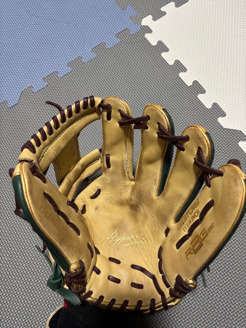 西*田様 ローリングス　内野手用グローブ　軟式　グリーン×キャメル
