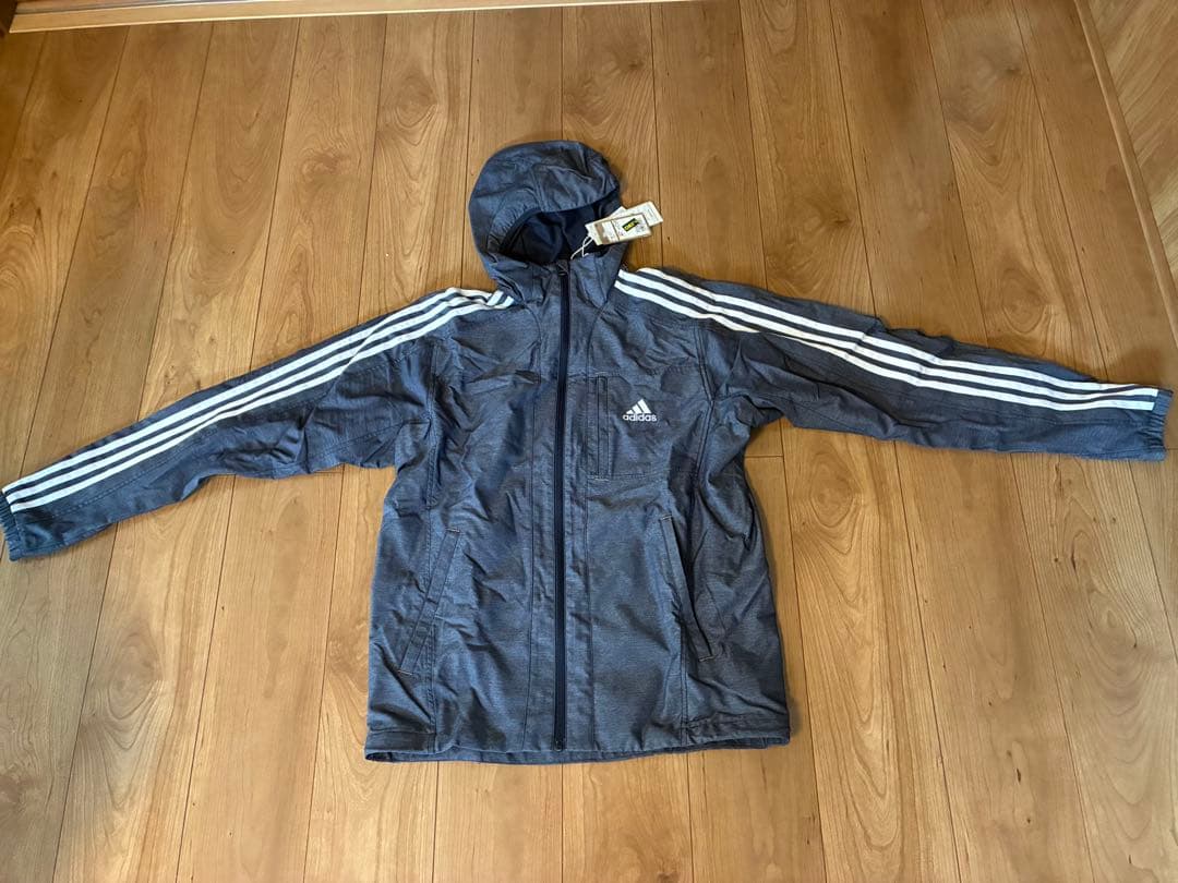 【新品・未使用】adidas フード付きジャージ上下セット グレー