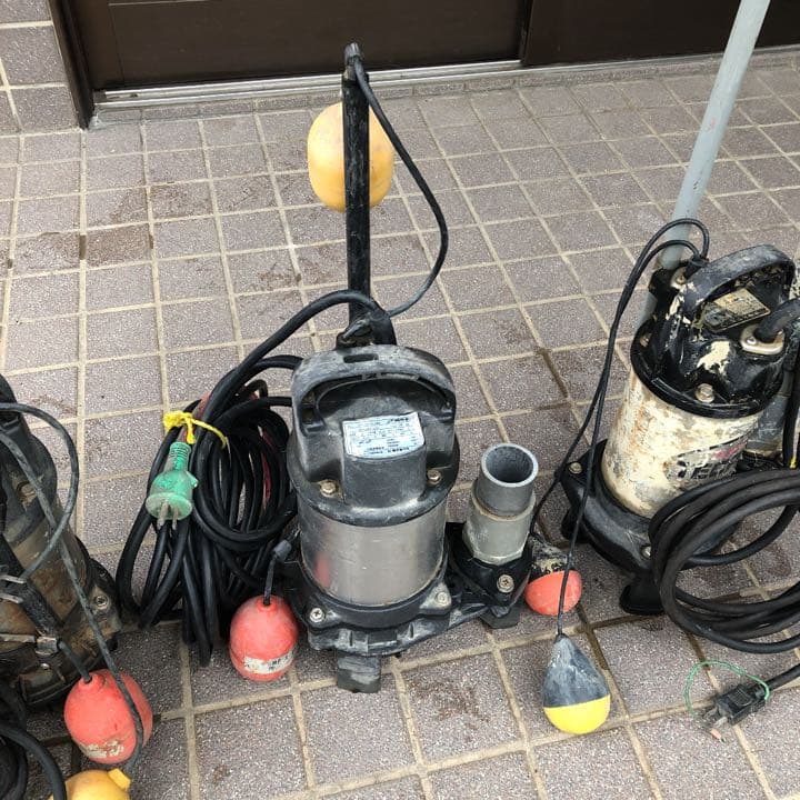 引き取り限定！新潟市 ツルミ水中ポンプ2台、寺田水中ポンプ1台 ブロワー付き！