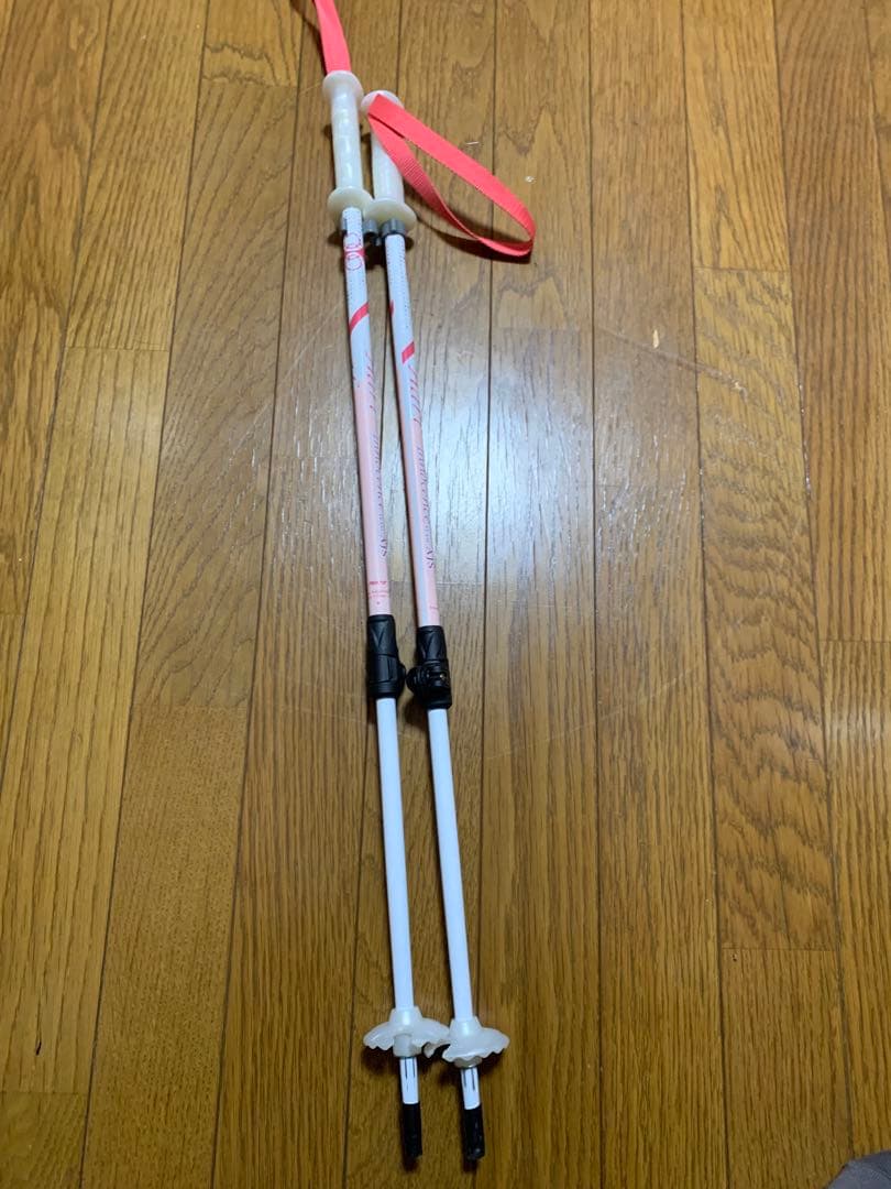 新品　K2 Luv Bug スキー 紫　ストック付き