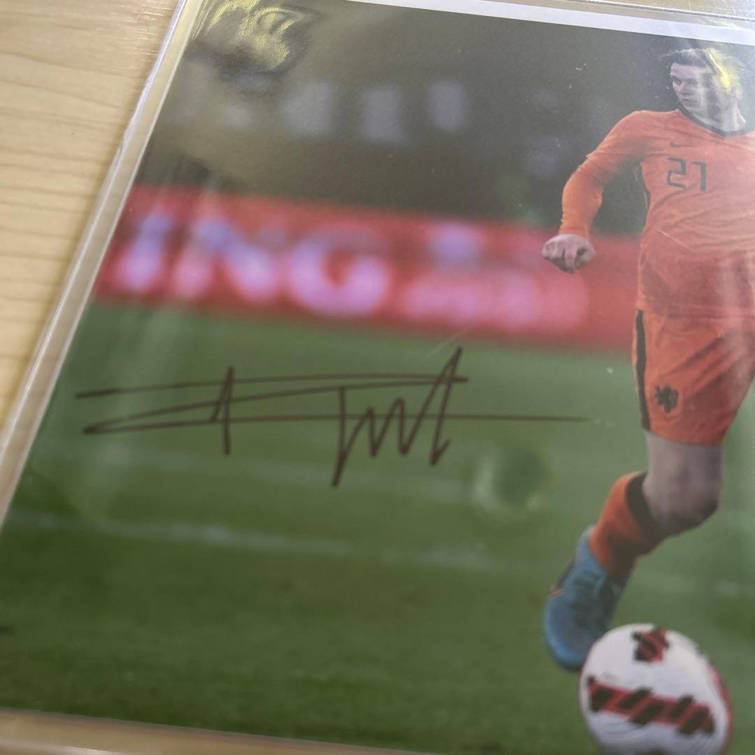 フレンキー・デ・ヨング オランダ代表 直筆サイン入りフォト バルセロナ 証明書付