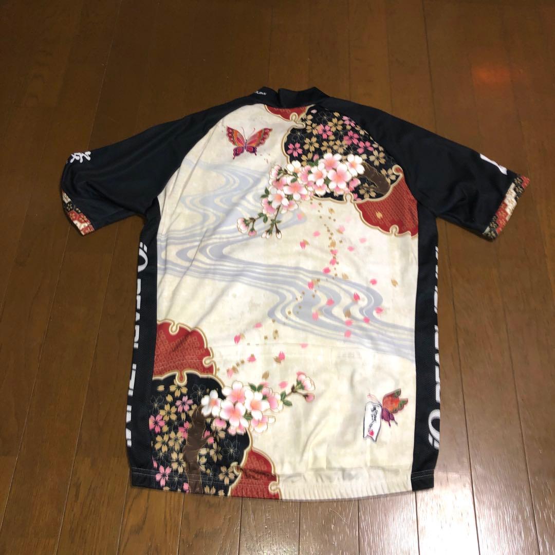 オシャレ 未使用品 パールイズミ 桜柄 サイクルジャージ XLサイズ