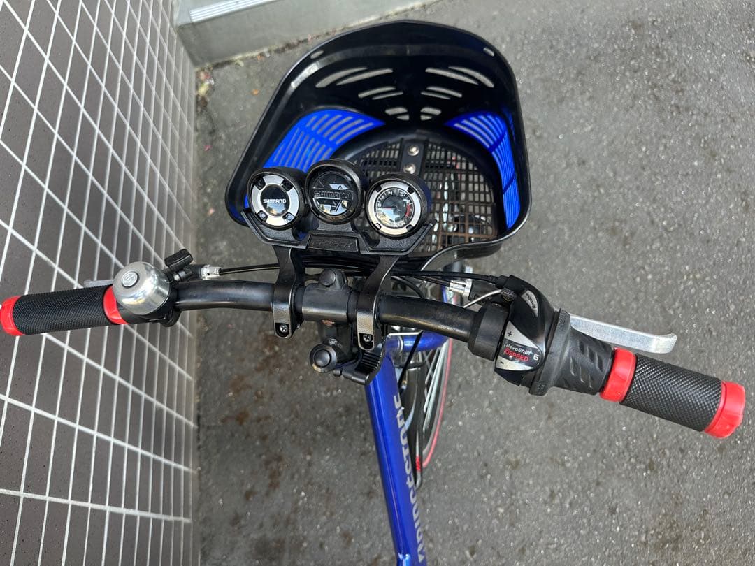 ブリヂストン エクスプレスジュニア 自転車 青 24インチ　札幌市内引取か引渡し