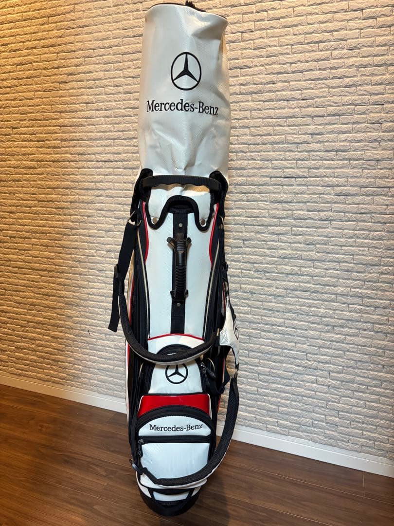 【希少品】 Mercedes Benz ベンツ キャディバッグ ゴルフバッグ 白