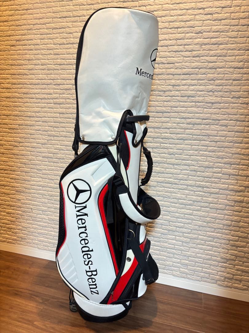 【希少品】 Mercedes Benz ベンツ キャディバッグ ゴルフバッグ 白