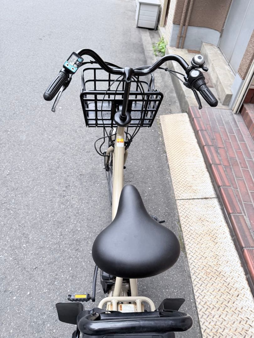 子供乗せ　ヤマハ　電動アシスト自転車 チャイルドシート付き ベージュ