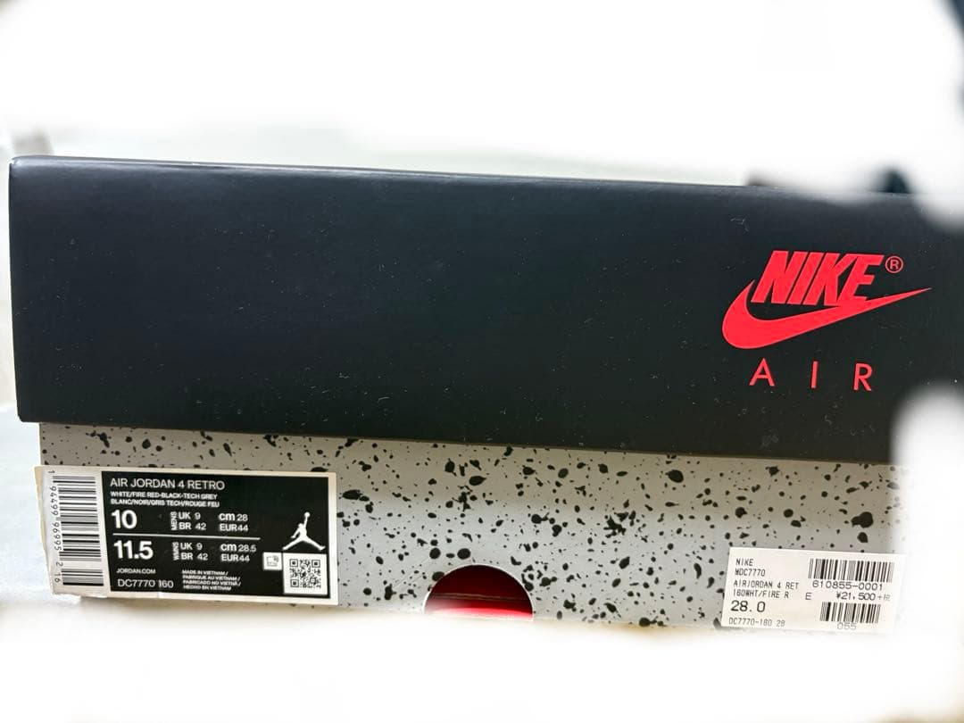 A*o様 Nike Air Jordan 4 Retro OG Fire Red