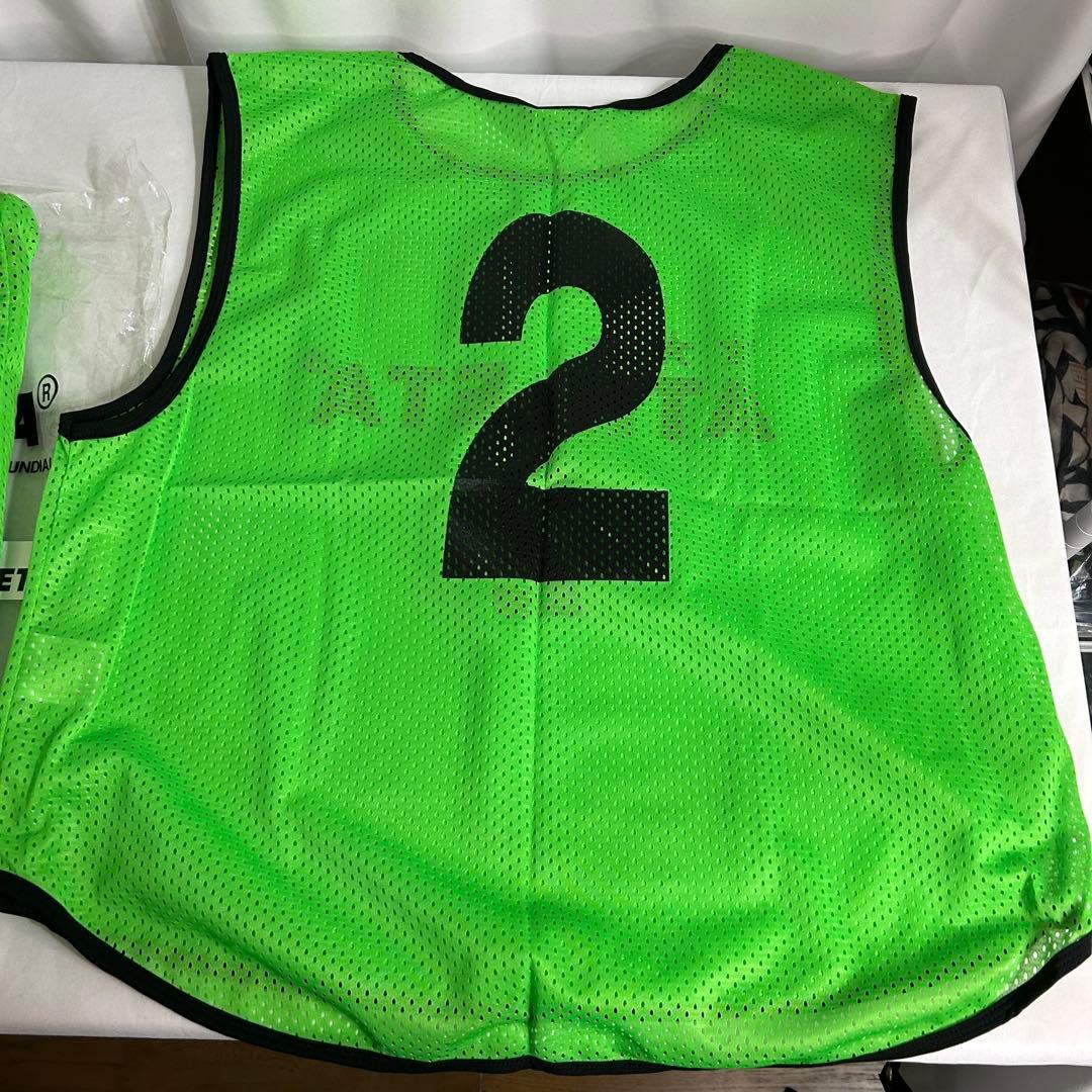 アスレタ ビブス 10枚セット 袋付 まとめ 新品未使用 緑 グリーン スポーツ