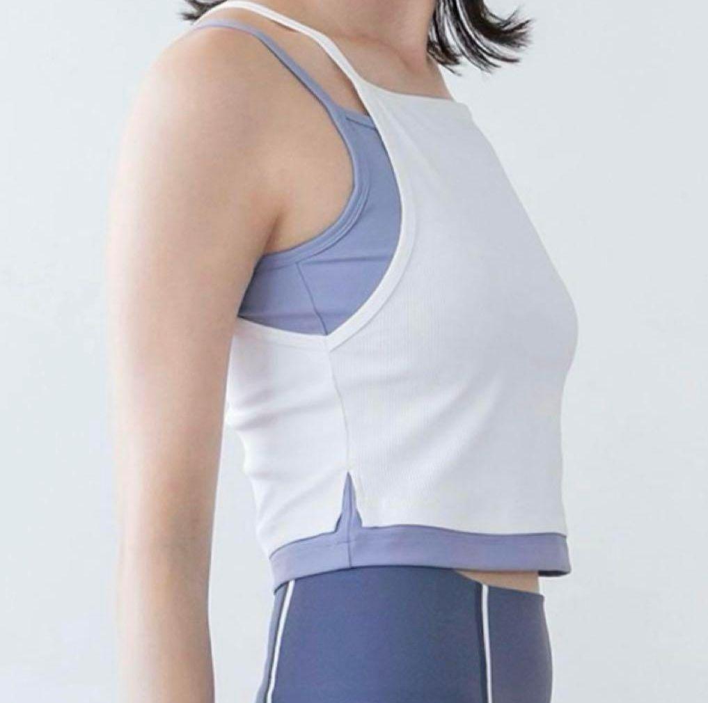 新品未使用【SUKALA】リブコンビショートタンクトップ　M