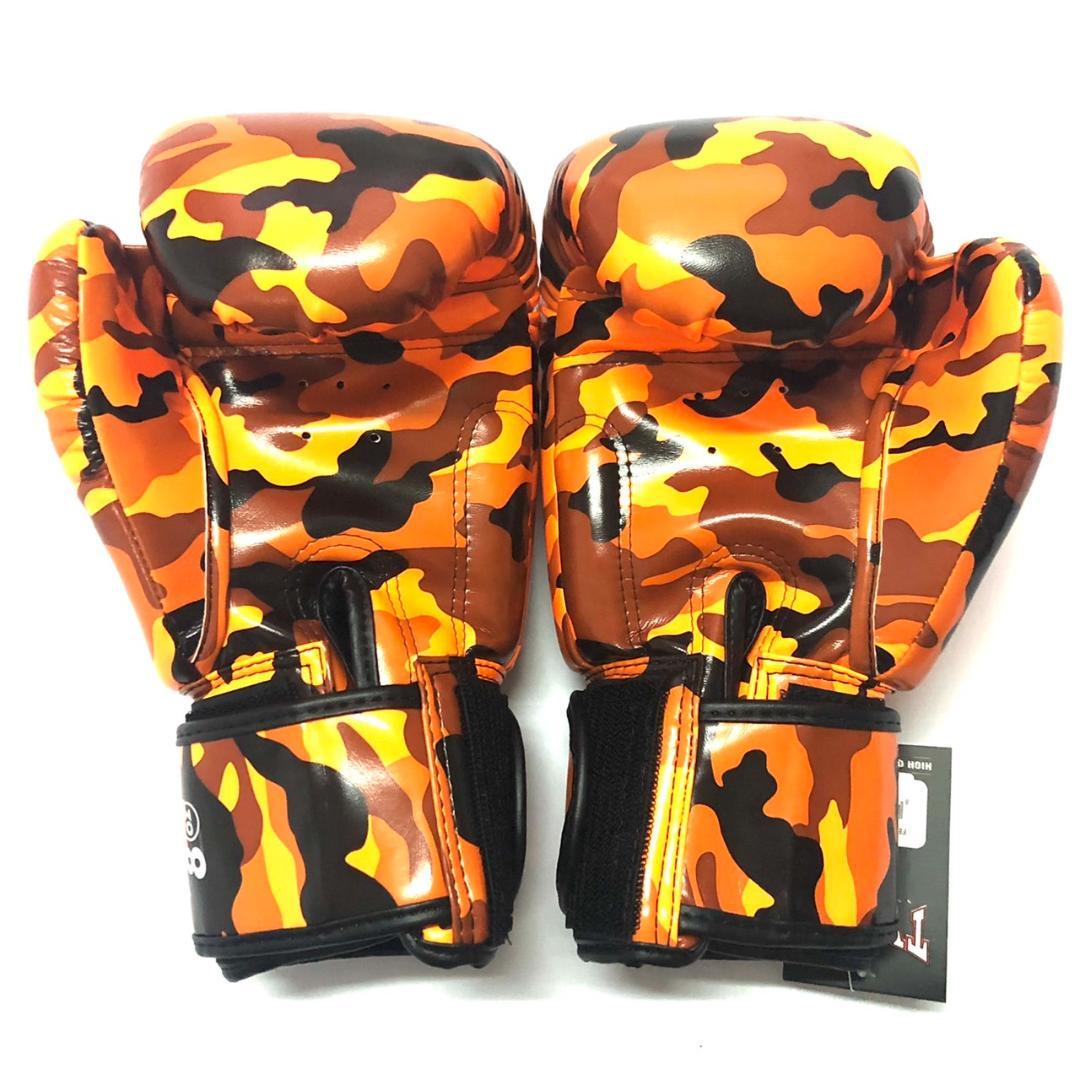 新品 正規 TWINS 本格ボクシンググローブ PU迷彩オレンジ/ムエタイ