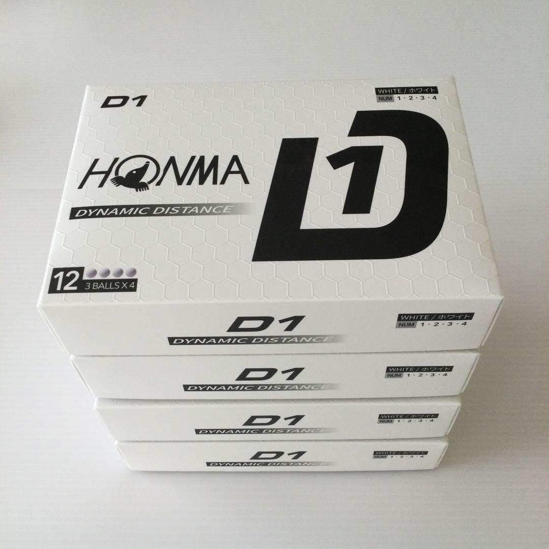 本間ゴルフ　ホンマ　HONMA D1 　4ダース　ホワイト